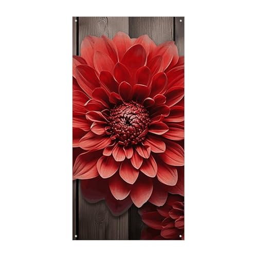 Rote Dahlie Türabdeckung Banner Party Dekor Zubehör Veranda Hängendes Banner Personalisierung Party Banner für Urlaub Geburtstag Garten Rasen Rote Dahlie Türabdeckung Banner Party Dekor Zubehör Veranda Hängendes Banner Personalisierung Party Banner für Urlaub Geburtstag Garten Rasen von MNVTSKOP