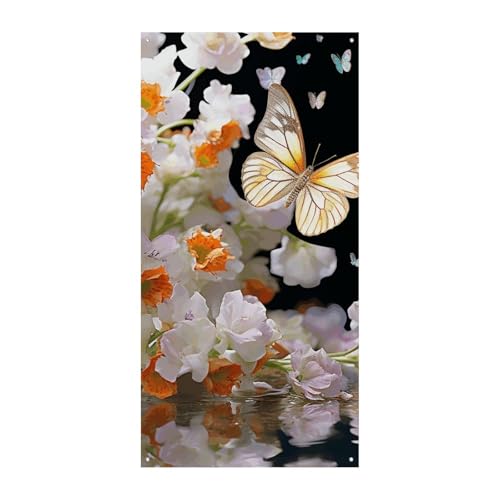 Schmetterlinge Narzissen Blumen Türabdeckung Banner Party Dekor Zubehör Veranda Hängendes Banner Personalisierung Party Banner für Urlaub Geburtstag Garten Rasen Schmetterlinge Narzissen Blumen Türabdeckung Banner Party Dekor Zubehör Veranda Hängendes Banner Personalisierung Party Banner für Urlaub Geburtstag Garten Rasen von MNVTSKOP