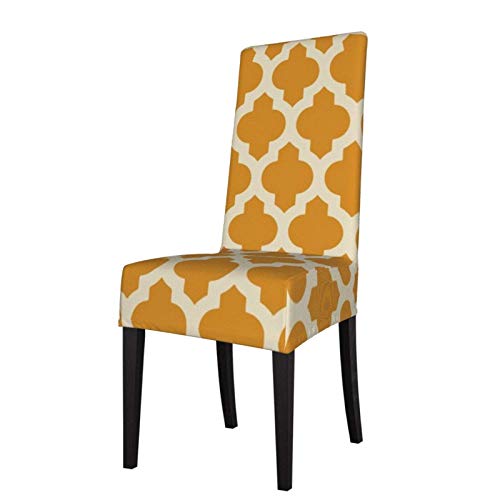 Stuhlhussen Retro Floral Marrakesh Gelb Waschbarer Stuhlschutz Schonbezüge Stretch Sitzbezug für Stuhl von MNXOIA
