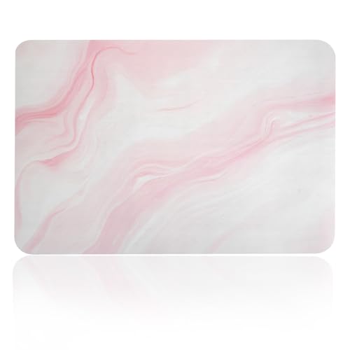 MOAMUN Badezimmerteppich Badematte 40x60cm, Schnell Trocknende Badvorleger Hohe Absorption Badteppich rutschfest Waschbar, Duschvorleger Badematten Bath Mat für Dusche Küche Schlafzimmer Dekor(Rosa) von MOAMUN