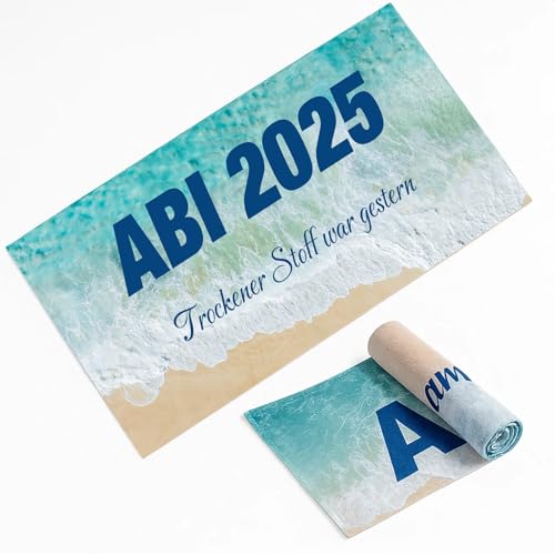 MOAZIFI Abitur 2025 Handtuch Geschenke - Schnelltrocknendes Mikrofaser Strandtuch Abi Plakat Stoff 80x160cm für Abschlussfeiern, Strand und Reisen MOAZIFI Abitur 2025 Handtuch Geschenke - Schnelltrocknendes Mikrofaser Strandtuch Abi Plakat Stoff 80x160cm für Abschlussfeiern, Strand und Reisen von MOAZIFI