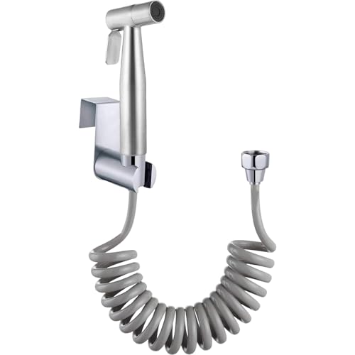 MOAZIFI Bidet Edelstahl Handbrause Mit Federschlauch, Wandhalterung, Toilettensprühgerät Mit Dual-Modus (Jet/Stream), Bidet Handbrause, Bidet Einsatz Für Toilette, Für Bidet Armaturen WC von MOAZIFI