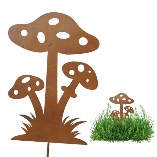 MOAZIFI Gartenstecker Herbst Pilze Deko, Pilz Deko Für Draußen Wetterfest Rostdeko, Kältebeständig, Rostbeständig, Langlebig, Deko Pilze, Balkon, Terrasse Oder Blumentopf MOAZIFI Gartenstecker Herbst Pilze Deko, Pilz Deko Für Draußen Wetterfest Rostdeko, Kältebeständig, Rostbeständig, Langlebig, Deko Pilze, Balkon, Terrasse Oder Blumentopf von MOAZIFI