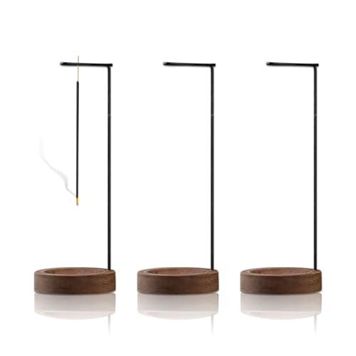 Räucherstäbchen Halter, 3 Stück Inklusive Metallhalter Und Holzbasis, Umgedrehter Räucherstäbchenhalter Für Yoga, Meditation, Home Deko, Aromatherapie Räucherstäbchen Halter, 3 Stück Inklusive Metallhalter Und Holzbasis, Umgedrehter Räucherstäbchenhalter Für Yoga, Meditation, Home Deko, Aromatherapie von MOAZIFI