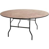 Mob Event Pro - 5 runde Klapptische aus Holz, 170 cm lang, mit 10 Plätzen Kastanie von MOB EVENT PRO