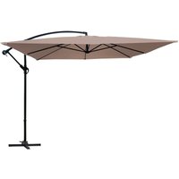 Quadratischer Ampelschirm 3 x 3 m Taupe von MOB EVENT PRO