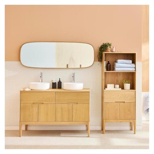 MOB-IN Alaska-Set Doppelwaschbecken 120 cm + Waschbecken + Wasserhahn + Spiegel + Säule von MOB-IN