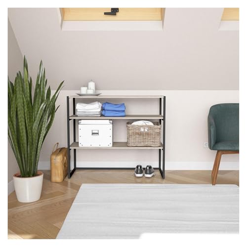 MOB-IN Kleiderschrank Fachböden schwarz L100 x H85 cm KADRA von MOB-IN