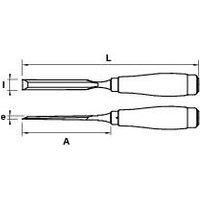 Schnitzmeissel mit holzgriff 25 mobs - 7020250201 von MOB OUTILLAGE