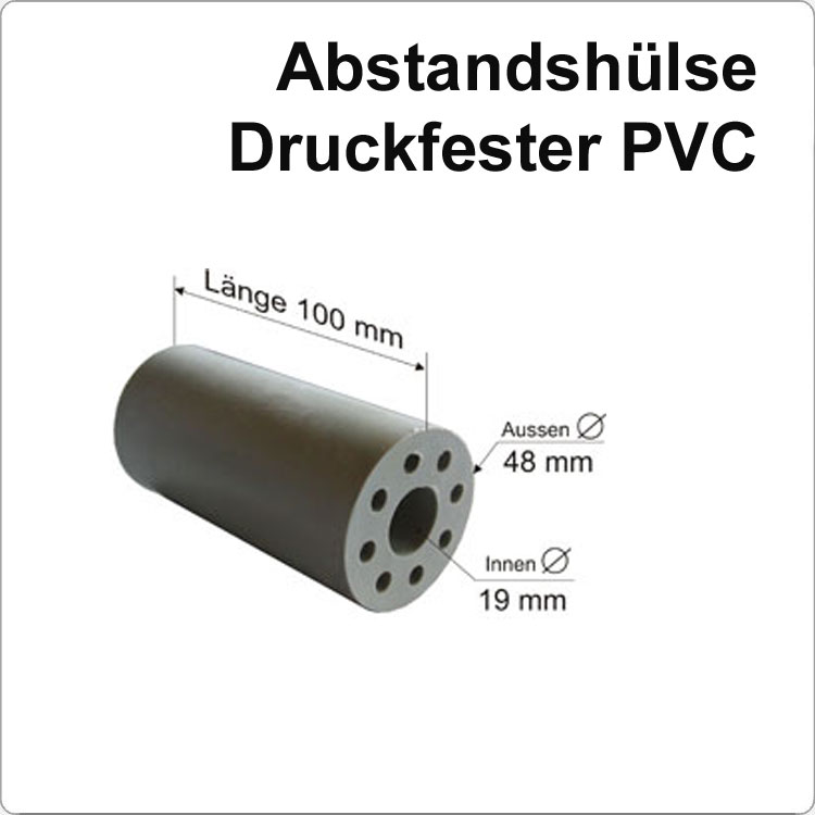 Abstandshülse ABH-100 Hart-PVC - Durchm 48/ Länge 100 mm von MOBAU