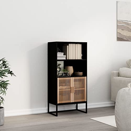 Highboard Schwarz 60x35x125 cm Holzwerkstoff, Aktenschrank Vorratsschrank Sideboards Mehrzweckschrank Geeignet für Wohnheim Schule Wohnzimmer Schlafzimmer Highboard Schwarz 60x35x125 cm Holzwerkstoff, Aktenschrank Vorratsschrank Sideboards Mehrzweckschrank Geeignet für Wohnheim Schule Wohnzimmer Schlafzimmer von MOBCANT