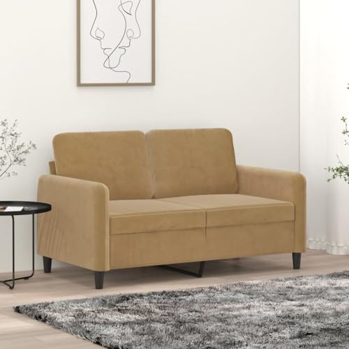 MOBCANT 2-Sitzer-Sofa Braun 120 cm Samt Wohnlandschaft Couchgarnitur Modulares Sofa Polstergarnitur für Schlafzimmer Wohnzimmer Büro Empfangsraum MOBCANT 2-Sitzer-Sofa Braun 120 cm Samt Wohnlandschaft Couchgarnitur Modulares Sofa Polstergarnitur für Schlafzimmer Wohnzimmer Büro Empfangsraum von MOBCANT