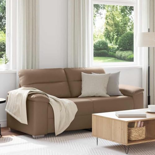 MOBCANT 2-Sitzer-Sofa Cappuccino-Braun 140 cm Kunstleder Wohnlandschaft Couch Couchgarnitur Schlafcouch für Schlafzimmer Wohnzimmer Empfangsraum Büro MOBCANT 2-Sitzer-Sofa Cappuccino-Braun 140 cm Kunstleder Wohnlandschaft Couch Couchgarnitur Schlafcouch für Schlafzimmer Wohnzimmer Empfangsraum Büro von MOBCANT