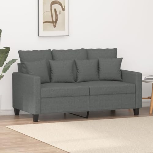 MOBCANT 2-Sitzer-Sofa Dunkelgrau 120 cm Stoff Wohnlandschaft Couch Modulares Sofa Polstergarnitur für Empfangsraum Hotel Wohnung Wohnzimmer MOBCANT 2-Sitzer-Sofa Dunkelgrau 120 cm Stoff Wohnlandschaft Couch Modulares Sofa Polstergarnitur für Empfangsraum Hotel Wohnung Wohnzimmer von MOBCANT