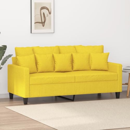 MOBCANT 2-Sitzer-Sofa Hellgelb 140 cm Stoff Wohnlandschaft Couch Modulares Sofa Polstergarnitur für Empfangsraum Hotel Wohnung Wohnzimmer MOBCANT 2-Sitzer-Sofa Hellgelb 140 cm Stoff Wohnlandschaft Couch Modulares Sofa Polstergarnitur für Empfangsraum Hotel Wohnung Wohnzimmer von MOBCANT
