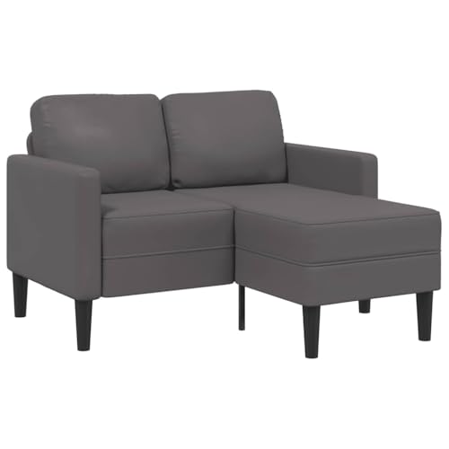MOBCANT 2-Sitzer-Sofa mit Chaiselongue L-Form Grau 125 cm Kunstleder Wohnlandschaft Couchgarnitur Modulares Sofa Polstergarnitur für Wohnzimmer Schlafzimmer Empfangsraum Hotel MOBCANT 2-Sitzer-Sofa mit Chaiselongue L-Form Grau 125 cm Kunstleder Wohnlandschaft Couchgarnitur Modulares Sofa Polstergarnitur für Wohnzimmer Schlafzimmer Empfangsraum Hotel von MOBCANT