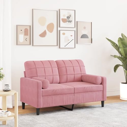 MOBCANT 2-Sitzer-Sofa mit Zierkissen Rosa 120 cm Samt Sofagarnitur Couch Modulares Sofa Schlafsofa für Büro Wohnzimmer Empfangsraum Schlafzimmer MOBCANT 2-Sitzer-Sofa mit Zierkissen Rosa 120 cm Samt Sofagarnitur Couch Modulares Sofa Schlafsofa für Büro Wohnzimmer Empfangsraum Schlafzimmer von MOBCANT