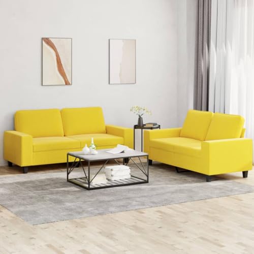 MOBCANT 2-TLG. Sofagarnitur Hellgelb Stoff Sofabezug Couchgarnitur Modulares Sofa Polstergarnitur für Büro Schlafzimmer Wohnzimmer Wohnung MOBCANT 2-TLG. Sofagarnitur Hellgelb Stoff Sofabezug Couchgarnitur Modulares Sofa Polstergarnitur für Büro Schlafzimmer Wohnzimmer Wohnung von MOBCANT