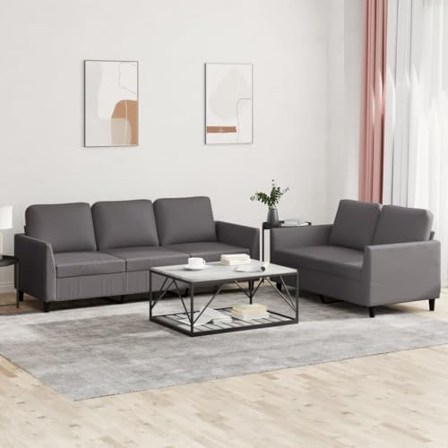 MOBCANT 2-TLG. Sofagarnitur mit Kissen Grau Kunstleder Wohnlandschaft Couch Couchgarnitur Modulares Sofa für Büro Schlafzimmer Hotel Wohnung MOBCANT 2-TLG. Sofagarnitur mit Kissen Grau Kunstleder Wohnlandschaft Couch Couchgarnitur Modulares Sofa für Büro Schlafzimmer Hotel Wohnung von MOBCANT