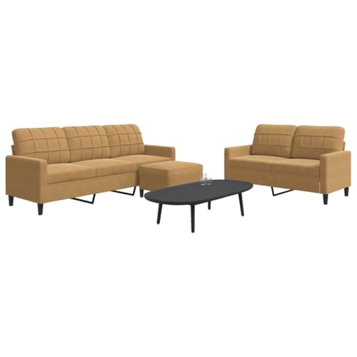 MOBCANT 3-TLG. Sofagarnitur mit Kissen Braun Samt Sofagarnitur Couch Modulares Sofa Sofabezug für Empfangsraum Hotel Wohnung Schlafzimmer MOBCANT 3-TLG. Sofagarnitur mit Kissen Braun Samt Sofagarnitur Couch Modulares Sofa Sofabezug für Empfangsraum Hotel Wohnung Schlafzimmer von MOBCANT