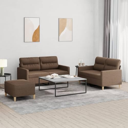 MOBCANT 3-TLG. Sofagarnitur mit Kissen Braun Stoff Wohnlandschaft Couchgarnitur Modulares Sofa Schlafcouch für Wohnung Hotel Schlafzimmer Empfangsraum MOBCANT 3-TLG. Sofagarnitur mit Kissen Braun Stoff Wohnlandschaft Couchgarnitur Modulares Sofa Schlafcouch für Wohnung Hotel Schlafzimmer Empfangsraum von MOBCANT