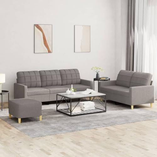 MOBCANT 3-TLG. Sofagarnitur mit Kissen Taupe Stoff Sofagarnitur Couch Modulares Sofa Schlafsofa für Büro Empfangsraum Hotel Wohnzimmer MOBCANT 3-TLG. Sofagarnitur mit Kissen Taupe Stoff Sofagarnitur Couch Modulares Sofa Schlafsofa für Büro Empfangsraum Hotel Wohnzimmer von MOBCANT