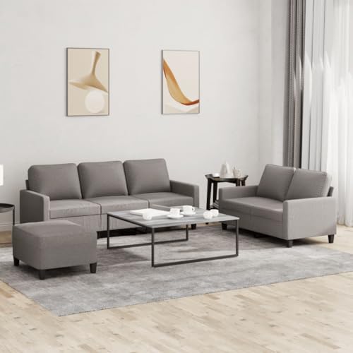 MOBCANT 3-TLG. Sofagarnitur mit Kissen Taupe Stoff Sofagarnitur Couch Polstergarnitur Schlafsofa für Wohnzimmer Hotel Empfangsraum Schlafzimmer MOBCANT 3-TLG. Sofagarnitur mit Kissen Taupe Stoff Sofagarnitur Couch Polstergarnitur Schlafsofa für Wohnzimmer Hotel Empfangsraum Schlafzimmer von MOBCANT