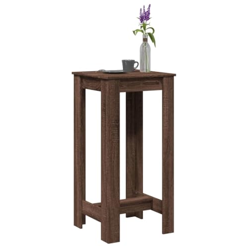 MOBCANT Bartisch Braun Eichen-Optik 51x50x103,5 cm Holzwerkstoff, Tisch Esstisch Theke bar Table Verwendbar für Wohnung Speisesaal Restaurant Wohnzimmer von MOBCANT