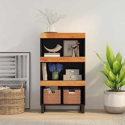 MOBCANT Beistelltisch, Nachttisch Sofatisch Nachttischschrank Couchtisch Geeignet für Hotel Schlafzimmer Wohnstube Schlafsaal 60x33x107 cm Massivholz Akazie von MOBCANT