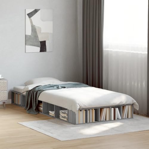 MOBCANT Bettgestell, Bett Bettstütze Bettsystem Futonbett Geeignet für Gästezimmer Schulen Wohnungen Schlafzimmer Grau Sonoma 90x200 cm Holzwerkstoff MOBCANT Bettgestell, Bett Bettstütze Bettsystem Futonbett Geeignet für Gästezimmer Schulen Wohnungen Schlafzimmer Grau Sonoma 90x200 cm Holzwerkstoff von MOBCANT