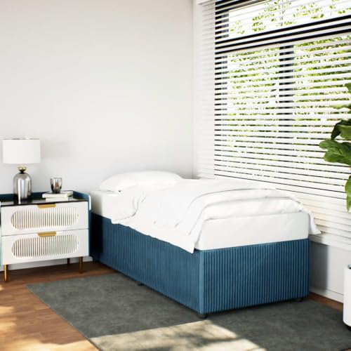 MOBCANT Bettgestell, Bett Doppelbett Futonbett Bettstütze Geeignet für Wohnungen Schlafzimmer Schulen Gästezimmer Blau 100x200 cm Samt MOBCANT Bettgestell, Bett Doppelbett Futonbett Bettstütze Geeignet für Wohnungen Schlafzimmer Schulen Gästezimmer Blau 100x200 cm Samt von MOBCANT