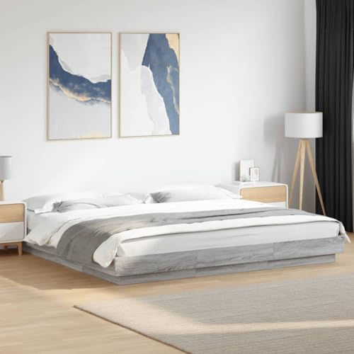 MOBCANT Bettgestell, Bett Familienbett Bettrahmen Futonbett Geeignet für Wohnungen Schlafzimmer Gästezimmer Schulen Grau Sonoma 180x200 cm Holzwerkstoff MOBCANT Bettgestell, Bett Familienbett Bettrahmen Futonbett Geeignet für Wohnungen Schlafzimmer Gästezimmer Schulen Grau Sonoma 180x200 cm Holzwerkstoff von MOBCANT