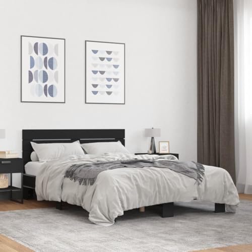 MOBCANT Bettgestell, Betten Bettstütze Familienbett Bettsystem Geeignet für Schlafzimmer Gästezimmer Wohnungen Hotel Schwarz 120x200 cm Holzwerkstoff und Metall MOBCANT Bettgestell, Betten Bettstütze Familienbett Bettsystem Geeignet für Schlafzimmer Gästezimmer Wohnungen Hotel Schwarz 120x200 cm Holzwerkstoff und Metall von MOBCANT