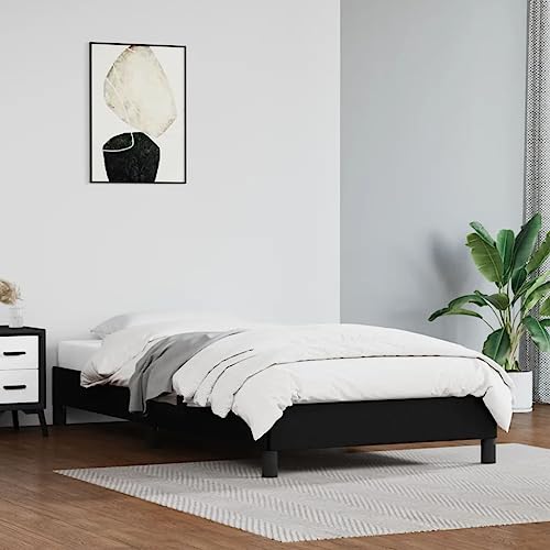 MOBCANT Bettgestell, Betten Seniorenbett Futonbett Bettstütze Geeignet für Schlafzimmer Hotel Gästezimmer Schulen Schwarz 90x200 cm Kunstleder MOBCANT Bettgestell, Betten Seniorenbett Futonbett Bettstütze Geeignet für Schlafzimmer Hotel Gästezimmer Schulen Schwarz 90x200 cm Kunstleder von MOBCANT