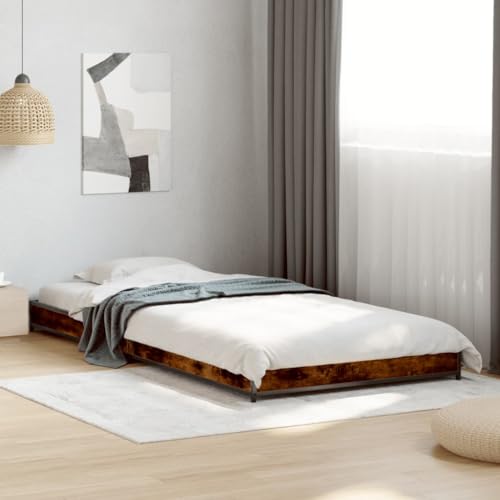 MOBCANT Bettgestell, Bettsystem Tagesbett Einzelbett Polsterbett Geeignet für Gästezimmer Wohnungen Schulen Schlafzimmer Räuchereiche 90x190 cm Holzwerkstoff und Metall MOBCANT Bettgestell, Bettsystem Tagesbett Einzelbett Polsterbett Geeignet für Gästezimmer Wohnungen Schulen Schlafzimmer Räuchereiche 90x190 cm Holzwerkstoff und Metall von MOBCANT
