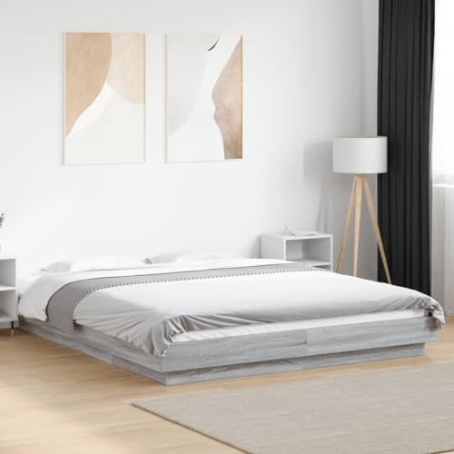 MOBCANT Bettgestell, Futonbett Bettsystem Hausbett Tagesbett Geeignet für Schulen Wohnungen Schlafzimmer Hotel Grau Sonoma 160x200 cm Holzwerkstoff MOBCANT Bettgestell, Futonbett Bettsystem Hausbett Tagesbett Geeignet für Schulen Wohnungen Schlafzimmer Hotel Grau Sonoma 160x200 cm Holzwerkstoff von MOBCANT