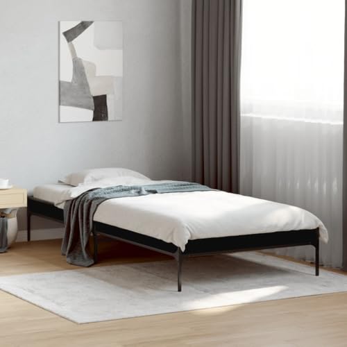 MOBCANT Bettgestell, Futonbett Tagesbett Bett Betten Geeignet für Schlafzimmer Schulen Wohnungen Hotel Schwarz 100x200 cm Holzwerkstoff und Metall MOBCANT Bettgestell, Futonbett Tagesbett Bett Betten Geeignet für Schlafzimmer Schulen Wohnungen Hotel Schwarz 100x200 cm Holzwerkstoff und Metall von MOBCANT