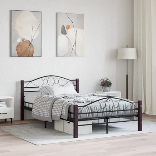 MOBCANT Bettgestell, Polsterbett Familienbett Bettsystem Bett Geeignet für Wohnungen Schlafzimmer Hotel Gästezimmer Schwarz Metall 120x200 cm MOBCANT Bettgestell, Polsterbett Familienbett Bettsystem Bett Geeignet für Wohnungen Schlafzimmer Hotel Gästezimmer Schwarz Metall 120x200 cm von MOBCANT