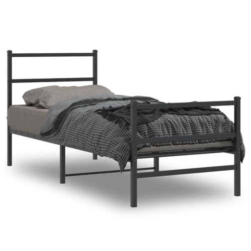 MOBCANT Bettgestell mit Kopf- und Fußteil, Familienbett Futonbett Bettsystem Bettrahmen Geeignet für Wohnungen Hotel Schulen Schlafzimmer Metall Schwarz 80x200 cm MOBCANT Bettgestell mit Kopf- und Fußteil, Familienbett Futonbett Bettsystem Bettrahmen Geeignet für Wohnungen Hotel Schulen Schlafzimmer Metall Schwarz 80x200 cm von MOBCANT