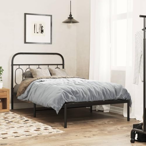 MOBCANT Bettgestell mit Kopfteil, Betten Futonbett Familienbett Bettrahmen Geeignet für Wohnungen Schlafzimmer Hotel Gästezimmer Metall Schwarz 100x190 cm MOBCANT Bettgestell mit Kopfteil, Betten Futonbett Familienbett Bettrahmen Geeignet für Wohnungen Schlafzimmer Hotel Gästezimmer Metall Schwarz 100x190 cm von MOBCANT