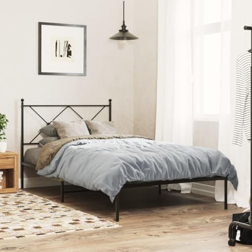 MOBCANT Bettgestell mit Kopfteil, Bettstütze Bettrahmen Futonbett Familienbett Geeignet für Wohnungen Gästezimmer Schulen Schlafzimmer Metall Schwarz 107x203 cm MOBCANT Bettgestell mit Kopfteil, Bettstütze Bettrahmen Futonbett Familienbett Geeignet für Wohnungen Gästezimmer Schulen Schlafzimmer Metall Schwarz 107x203 cm von MOBCANT