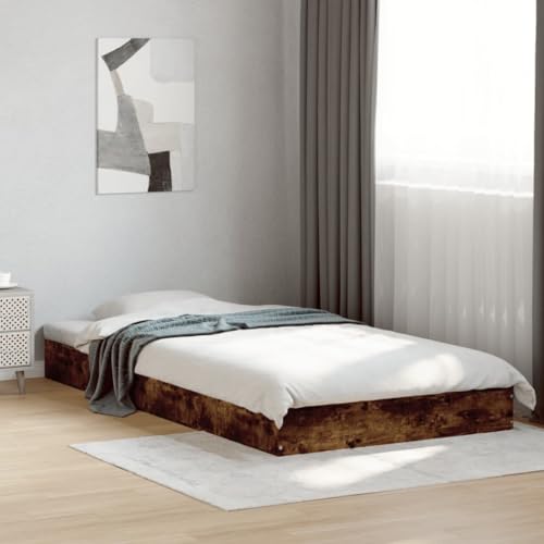 MOBCANT Bettgestell ohne Matratze, Bett Familienbett Polsterbett Bettstütze Geeignet für Wohnungen Schulen Schlafzimmer Gästezimmer Räuchereiche 100x200 cm Holzwerkstoff MOBCANT Bettgestell ohne Matratze, Bett Familienbett Polsterbett Bettstütze Geeignet für Wohnungen Schulen Schlafzimmer Gästezimmer Räuchereiche 100x200 cm Holzwerkstoff von MOBCANT