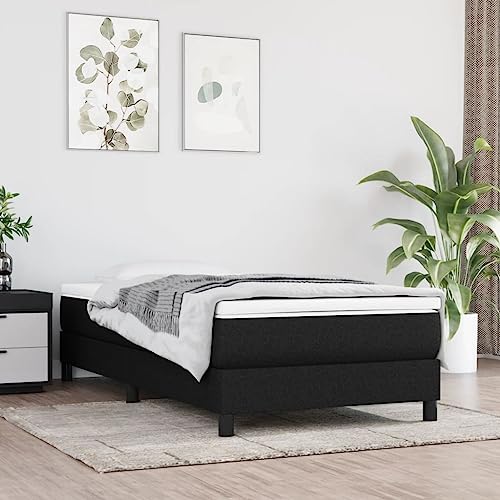 MOBCANT Bettgestell ohne Matratze, Bett Polsterbett Doppelbett Bettsystem Geeignet für Schulen Hotel Schlafzimmer Wohnungen Schwarz 100x200 cm Stoff MOBCANT Bettgestell ohne Matratze, Bett Polsterbett Doppelbett Bettsystem Geeignet für Schulen Hotel Schlafzimmer Wohnungen Schwarz 100x200 cm Stoff von MOBCANT