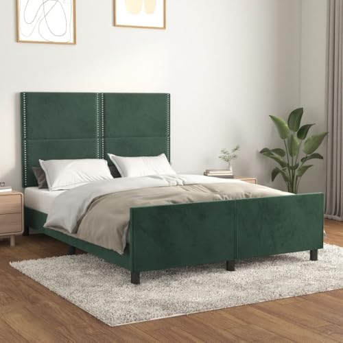 MOBCANT Bettgestell ohne Matratze, Betten Bettsystem Bett Futonbett Geeignet für Schlafzimmer Hotel Gästezimmer Schulen Dunkelgrün 140x190 cm Samt MOBCANT Bettgestell ohne Matratze, Betten Bettsystem Bett Futonbett Geeignet für Schlafzimmer Hotel Gästezimmer Schulen Dunkelgrün 140x190 cm Samt von MOBCANT