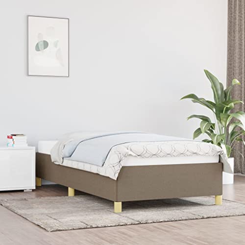 MOBCANT Bettgestell ohne Matratze, Betten Bettsystem Bettstütze Bettrahmen Geeignet für Wohnungen Schlafzimmer Gästezimmer Hotel Taupe 90x190 cm Stoff MOBCANT Bettgestell ohne Matratze, Betten Bettsystem Bettstütze Bettrahmen Geeignet für Wohnungen Schlafzimmer Gästezimmer Hotel Taupe 90x190 cm Stoff von MOBCANT