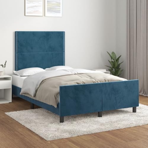 MOBCANT Bettgestell ohne Matratze, Bettrahmen Familienbett Bettsystem Tagesbett Geeignet für Hotel Schlafzimmer Schulen Gästezimmer Dunkelblau 120x200 cm Samt MOBCANT Bettgestell ohne Matratze, Bettrahmen Familienbett Bettsystem Tagesbett Geeignet für Hotel Schlafzimmer Schulen Gästezimmer Dunkelblau 120x200 cm Samt von MOBCANT