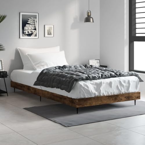 MOBCANT Bettgestell ohne Matratze, Bettstütze Polsterbett Betten Futonbett Geeignet für Gästezimmer Hotel Schlafzimmer Wohnungen Räuchereiche 90x190 cm Holzwerkstoff MOBCANT Bettgestell ohne Matratze, Bettstütze Polsterbett Betten Futonbett Geeignet für Gästezimmer Hotel Schlafzimmer Wohnungen Räuchereiche 90x190 cm Holzwerkstoff von MOBCANT