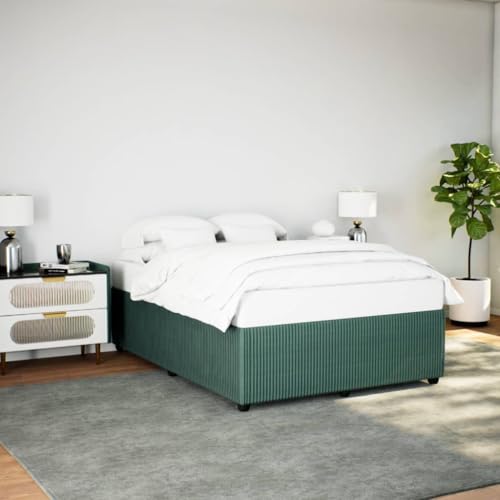 MOBCANT Bettgestell ohne Matratze, Bettstütze Tagesbett Bett Hausbett Geeignet für Wohnungen Schlafzimmer Hotel Schulen Dunkelgrün 160x200 cm Samt MOBCANT Bettgestell ohne Matratze, Bettstütze Tagesbett Bett Hausbett Geeignet für Wohnungen Schlafzimmer Hotel Schulen Dunkelgrün 160x200 cm Samt von MOBCANT