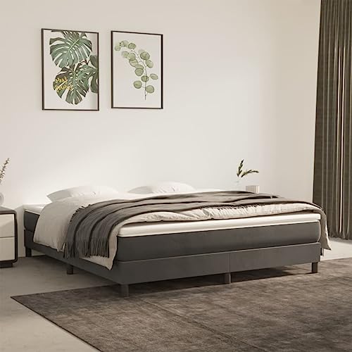MOBCANT Bettgestell ohne Matratze, Bettsystem Bett Familienbett Doppelbett Geeignet für Hotel Schulen Schlafzimmer Gästezimmer Dunkelgrau 180x200 cm Samt MOBCANT Bettgestell ohne Matratze, Bettsystem Bett Familienbett Doppelbett Geeignet für Hotel Schulen Schlafzimmer Gästezimmer Dunkelgrau 180x200 cm Samt von MOBCANT