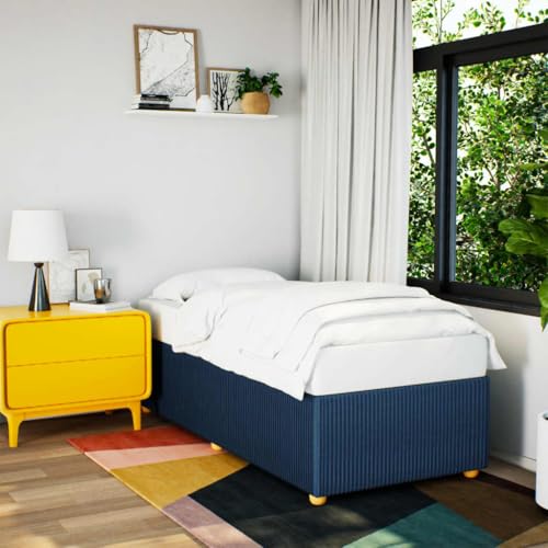 MOBCANT Bettgestell ohne Matratze, Bettsystem Bettrahmen Futonbett Betten Geeignet für Hotel Schulen Gästezimmer Schlafzimmer Blau 90x190 cm Stoff MOBCANT Bettgestell ohne Matratze, Bettsystem Bettrahmen Futonbett Betten Geeignet für Hotel Schulen Gästezimmer Schlafzimmer Blau 90x190 cm Stoff von MOBCANT